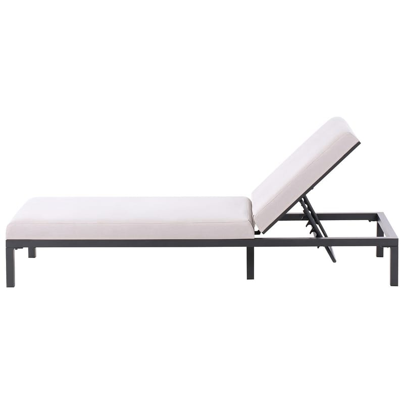 Solstol Lariano - Beige, svart - Hagemøbler - Stoler & Lenestoler - Solstoler