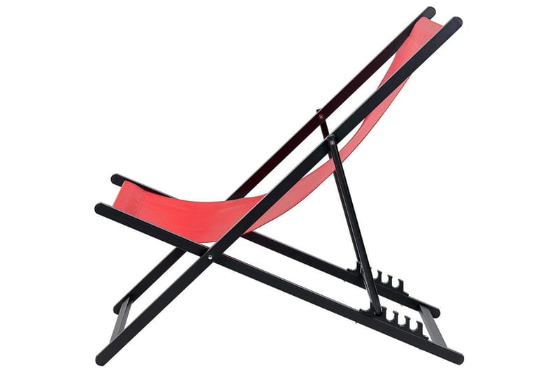 Solstol Locri Ii - Rød, Svart - Hagemøbler - Stoler & Lenestoler - Solstoler