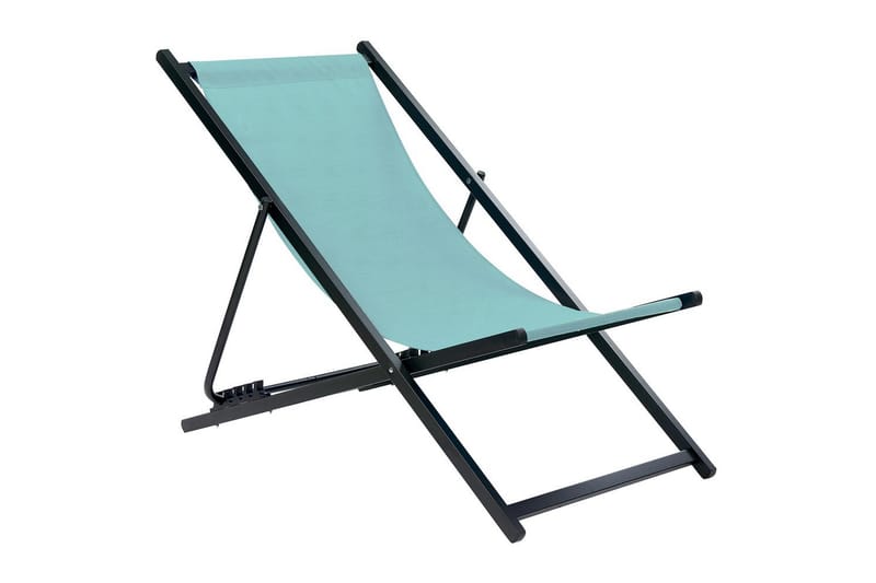 Solstol Locri Ii - Turkis, Svart - Hagemøbler - Stoler & Lenestoler - Solstoler