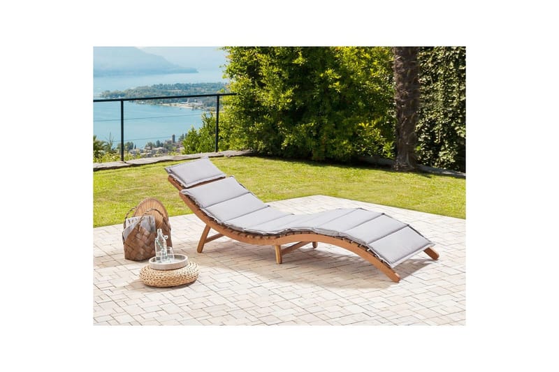 Solstol Luino - Lyst tre, grå - Hagemøbler - Stoler & Lenestoler - Solseng & solvogner