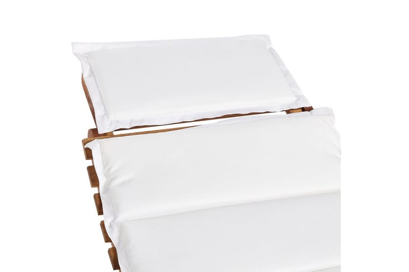 Solstol Luino - Lyst tre, hvit - Hagemøbler - Stoler & Lenestoler - Solseng & solvogner