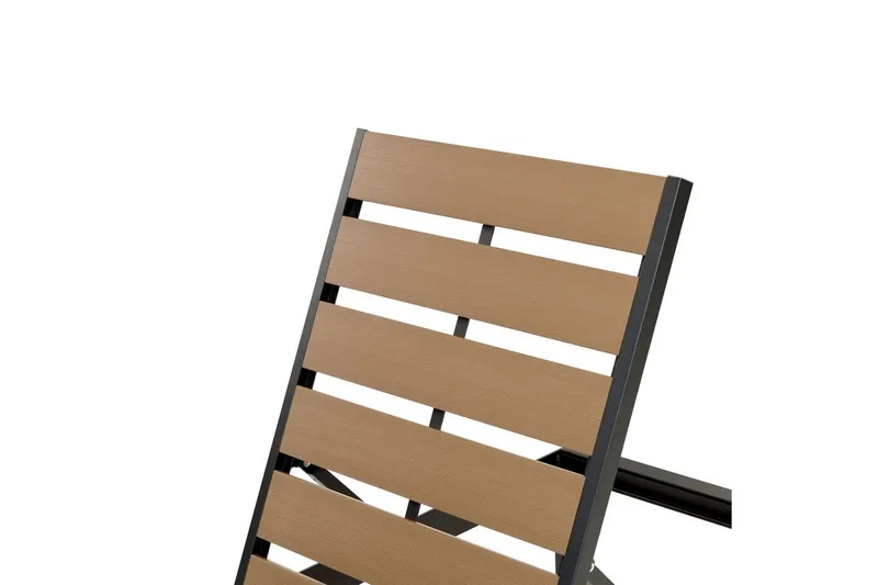 Solstol Nardo - Lyst tre, svart - Hagemøbler - Stoler & Lenestoler - Solseng & solvogner