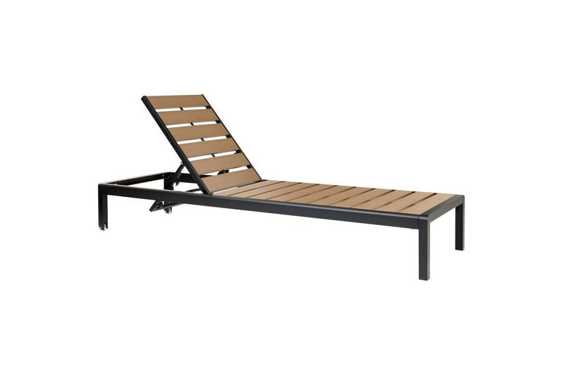 Solstol Nardo - Lyst tre, svart - Hagemøbler - Stoler & Lenestoler - Solseng & solvogner