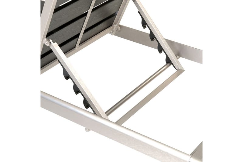 Solstol Nardo - Svart, Sølv - Hagemøbler - Stoler & Lenestoler - Solseng & solvogner