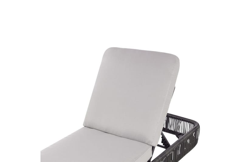 Solstol Osini - Grå, svart - Hagemøbler - Stoler & Lenestoler - Solseng & solvogner