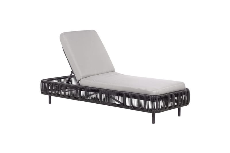 Solstol Osini - Grå, svart - Hagemøbler - Stoler & Lenestoler - Solseng & solvogner