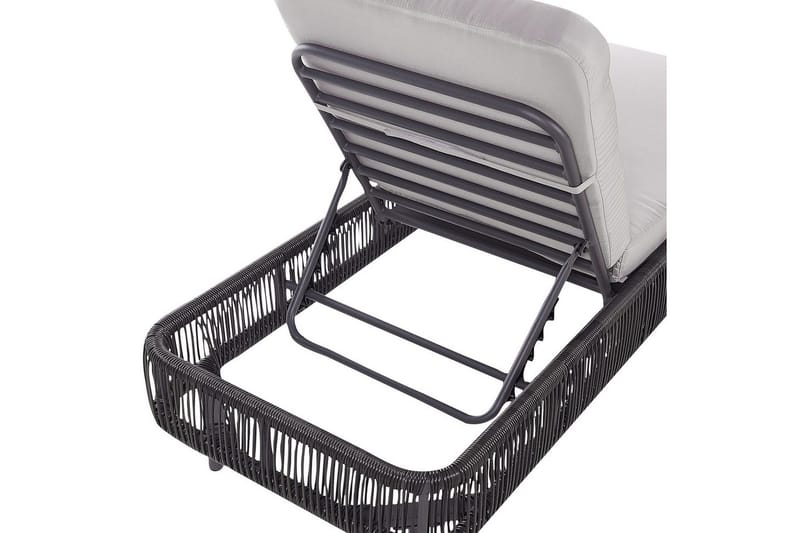 Solstol Osini - Grå, svart - Hagemøbler - Stoler & Lenestoler - Solseng & solvogner