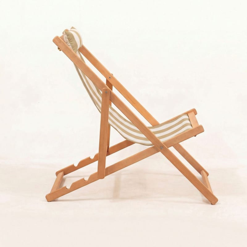 Romira Solseng utendørs - Brun og hvit - Hagemøbler - Stoler & Lenestoler - Solstoler - Dekkstol