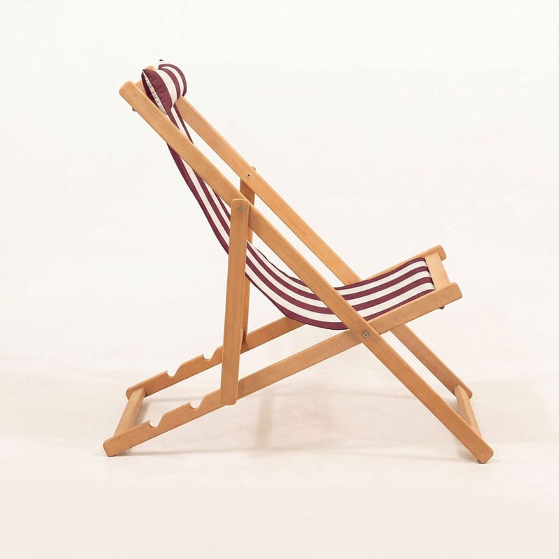 Romira Solseng utendørs - Vinrød og hvit - Hagemøbler - Stoler & Lenestoler - Solstoler - Dekkstol