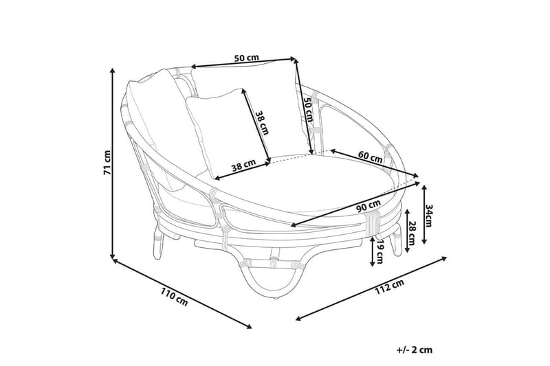 Solstol Rossano - Naturlig, beige - Hagemøbler - Stoler & Lenestoler - Utelenestoler