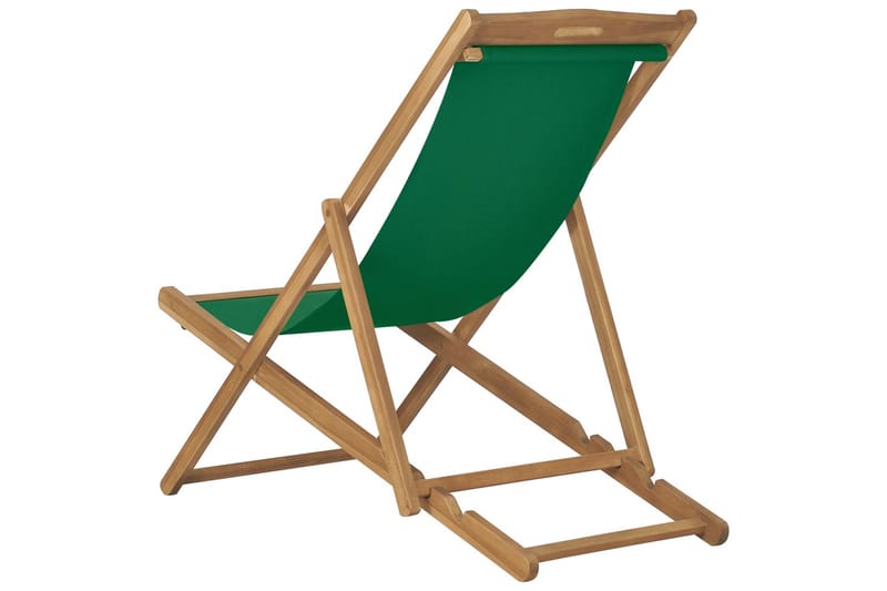 Sammenleggbar strandstol heltre teak grønn - Grønn - Strandstoler & campingstoler - Strandstol