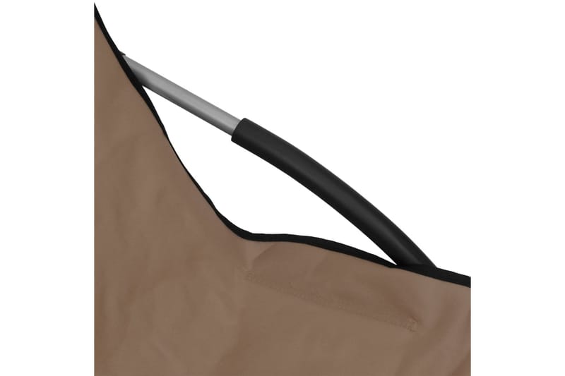 Sammenleggbare strandstoler 2 stk gråbrun stoff - Taupe - Hagemøbler - Stoler & Lenestoler - Solstoler - Strandstol