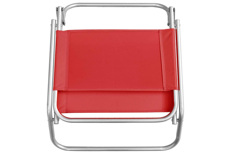 Sammenleggbare strandstoler 2 stk rød stoff - Rød - Solstoler