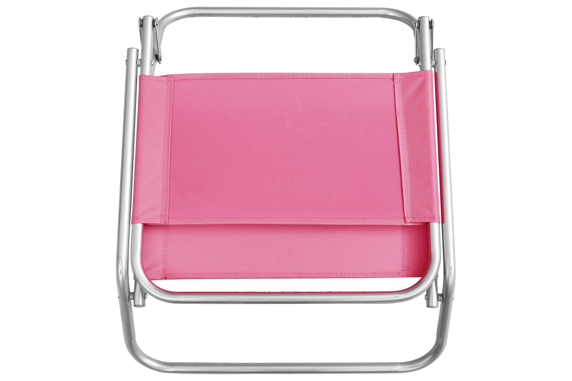 Sammenleggbare strandstoler 2 stk rosa stoff - Rosa - Hagemøbler - Stoler & Lenestoler - Solstoler