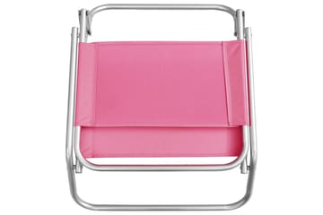Sammenleggbare strandstoler 2 stk rosa stoff - Rosa - Hagemøbler - Stoler & Lenestoler - Solstoler
