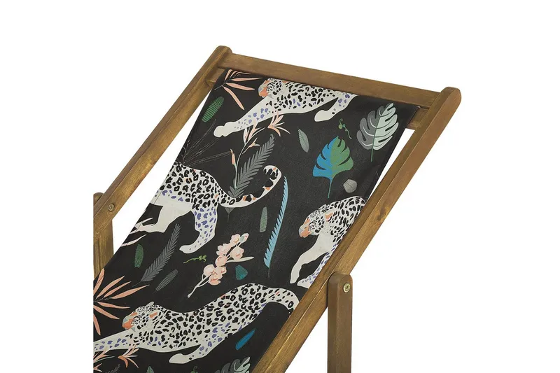 Solstol sett med 2 Anzio - lyst tre/off-white dyremønster - Hagemøbler - Stoler & Lenestoler - Solstoler