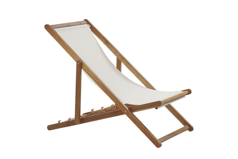 Solstol sett med 2 Anzio - lyst tre/off-white tukanmønster - Hagemøbler - Stoler & Lenestoler - Solstoler