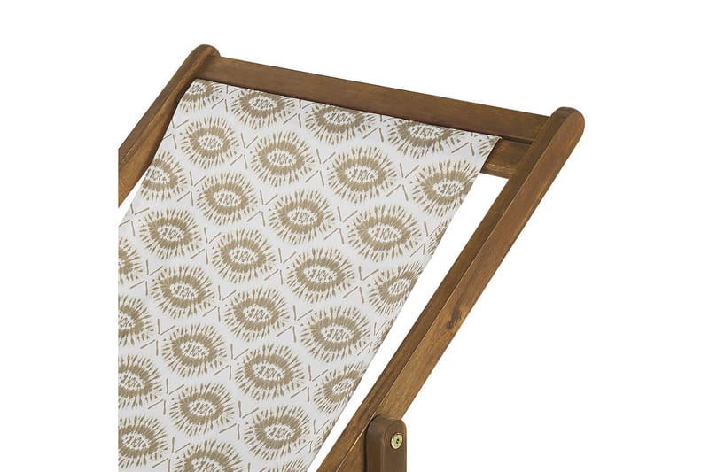 Solstol sett med 2 Anzio - lyst tre/off-white/beige - Hagemøbler - Stoler & Lenestoler - Solstoler