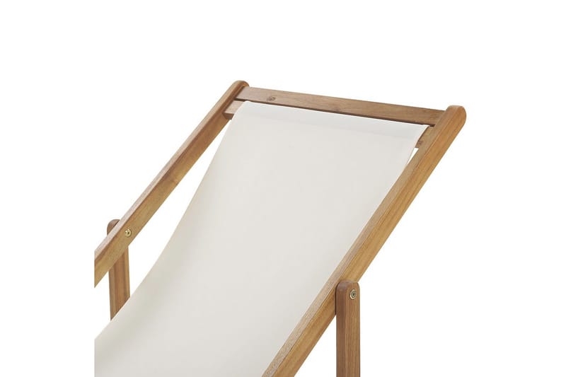 Solstol sett med 2 Anzio - lyst tre/off-white/blå palmebladmønster - Hagemøbler - Stoler & Lenestoler - Solstoler