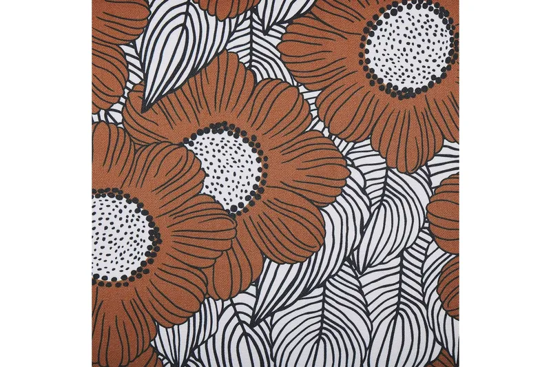 Solstol sett med 2 Anzio - mørkt tre/off-white valmuemønster - Hagemøbler - Stoler & Lenestoler - Solstoler