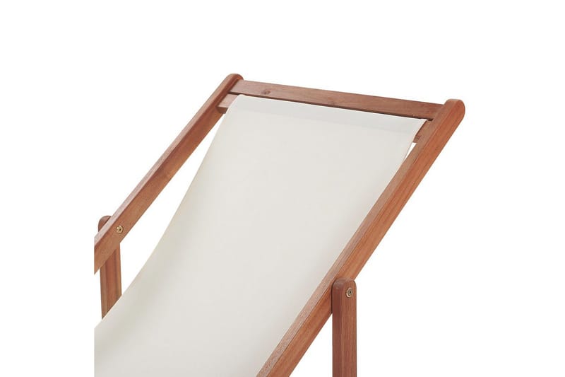 Solstol sett med 2 Anzio - mørkt tre/off-white/beige - Hagemøbler - Stoler & Lenestoler - Solstoler