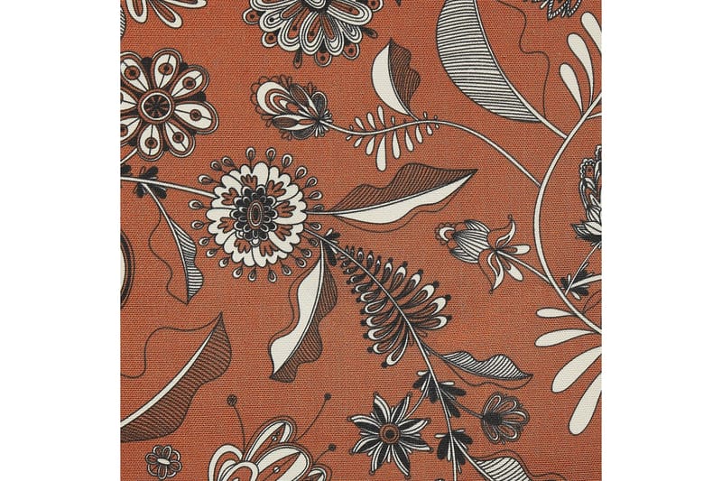 Solstol sett med 2 Anzio - mørkt tre/off-white/rødt blomstermønster - Hagemøbler - Stoler & Lenestoler - Solstoler