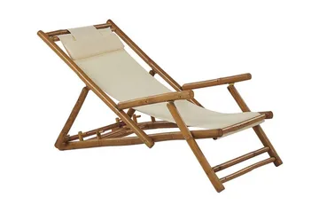 Solseng 2 stk lyst tre / beige ATRANI - Tre / Natur - Hagemøbler - Stoler & Lenestoler - Solstoler
