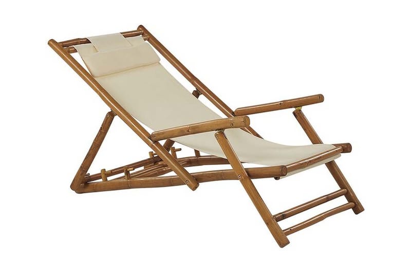 Solseng 2 stk lyst tre / beige ATRANI - Tre / Natur - Hagemøbler - Stoler & Lenestoler - Solstoler