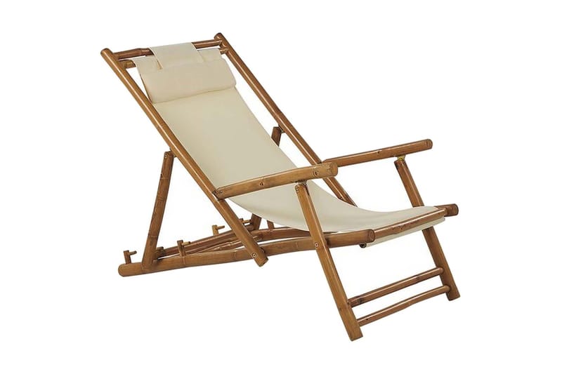 Solseng 2 stk lyst tre / beige ATRANI - Tre / Natur - Hagemøbler - Stoler & Lenestoler - Solstoler