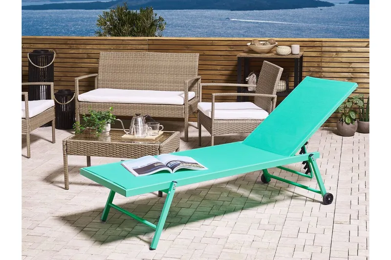 Solseng turkis PORTOFINO - Grønn - Hagemøbler - Stoler & Lenestoler - Solseng & solvogner