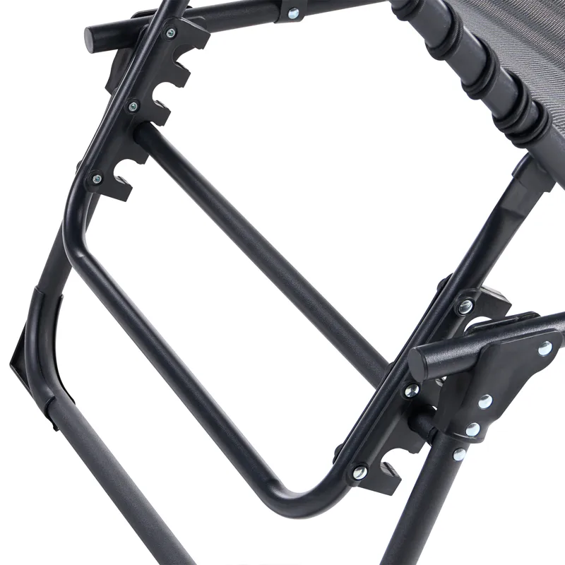 Solseng utendørs Ambato sammenleggbar - Svart - Hagemøbler - Stoler & Lenestoler - Solseng & solvogner