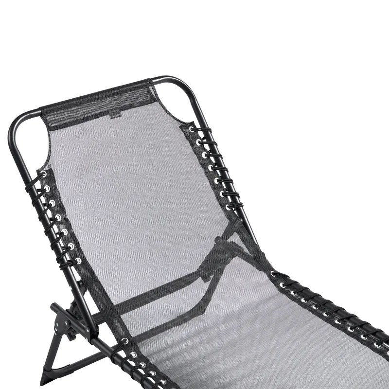 Solseng utendørs Ambato sammenleggbar - Svart - Hagemøbler - Stoler & Lenestoler - Solseng & solvogner