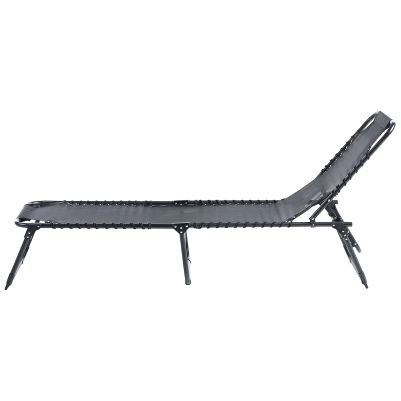 Solseng utendørs Ambato sammenleggbar - Svart - Hagemøbler - Stoler & Lenestoler - Solseng & solvogner