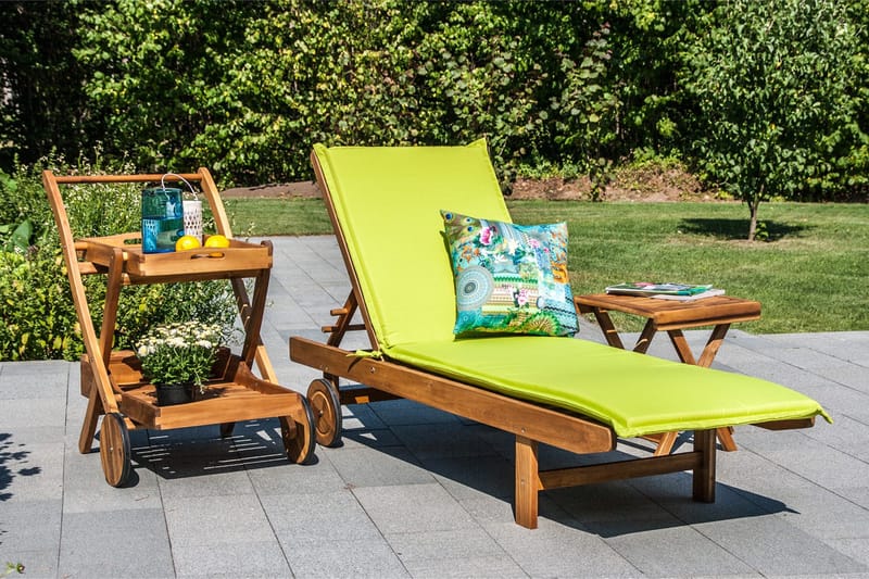 Solstol FINLAY 193x60xH30cm Akasie - Hagemøbler - Stoler & Lenestoler - Solseng & solvogner