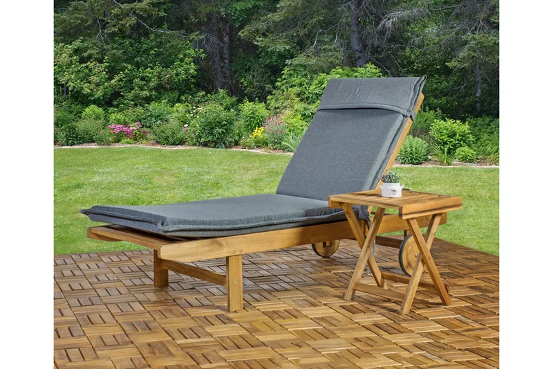 Solstol FINLAY 193x60xH30cm Akasie - Hagemøbler - Stoler & Lenestoler - Solstoler