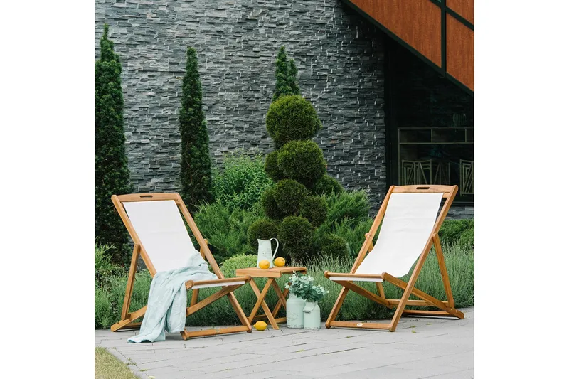 Solstol FINLAY 625x108xH105cm Akasie - Hagemøbler - Stoler & Lenestoler - Solstoler