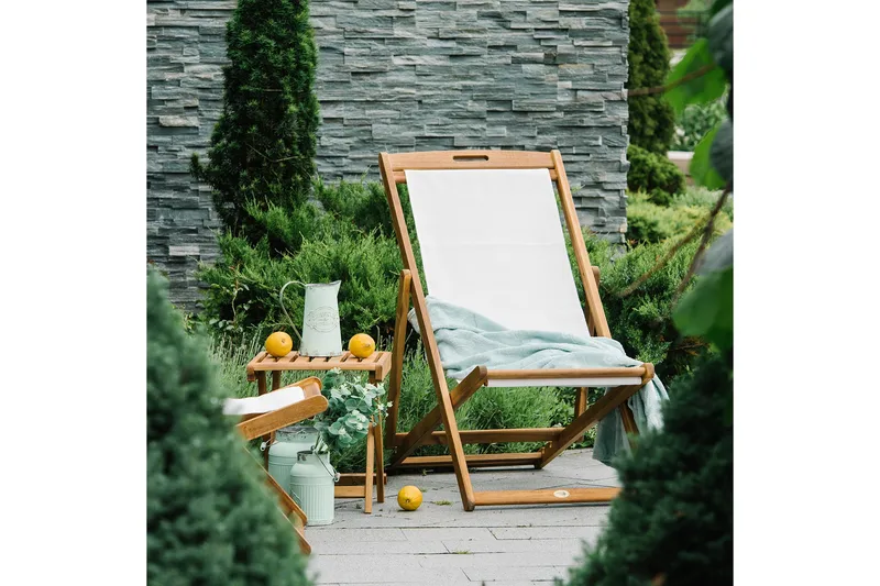 Solstol FINLAY 625x108xH105cm Akasie - Hagemøbler - Stoler & Lenestoler - Solstoler