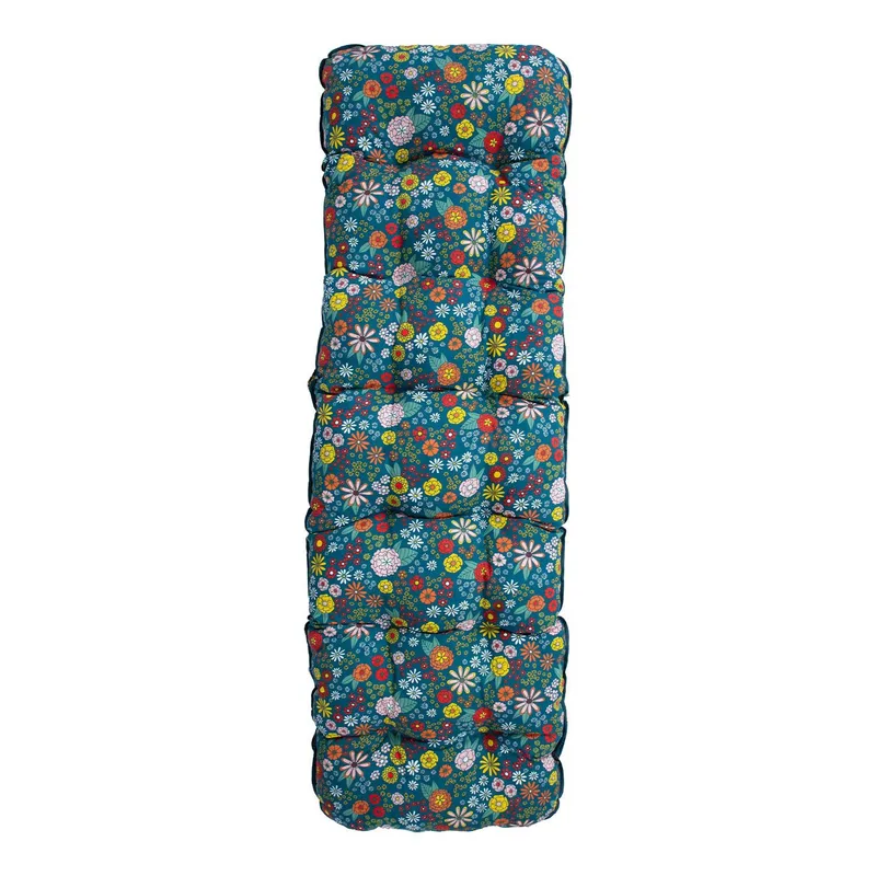 Solstol HOME4YOU Baden-Baden Blomstrende blomstrete pute - grønn med blomstrende blomsterpute - Hagemøbler - Stoler & Lenestoler - Solstoler - Baden baden stol