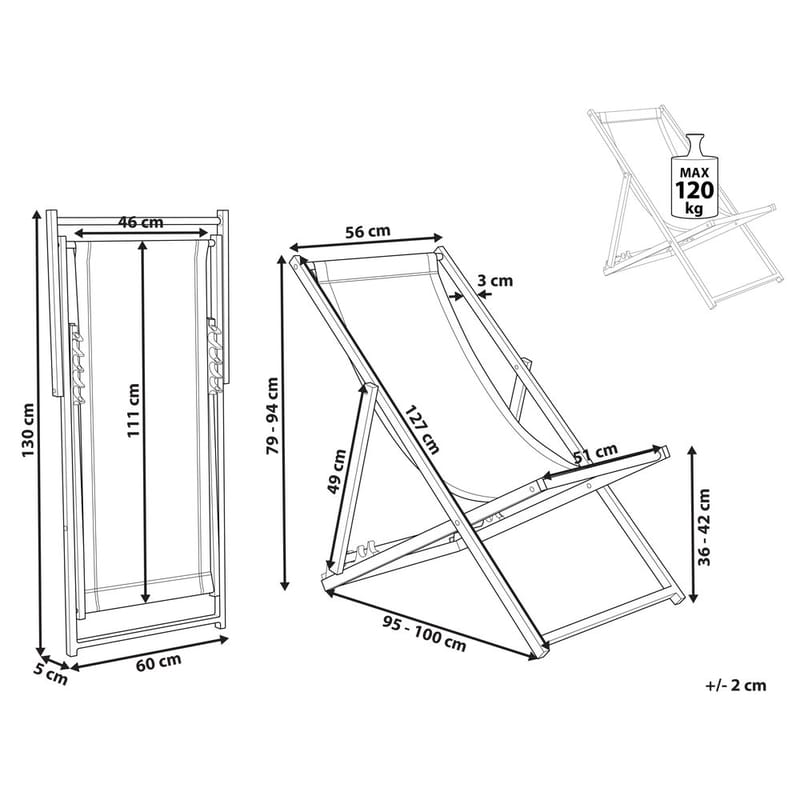 Solstol Locri Ii - Hagemøbler - Stoler & Lenestoler - Solstoler - Dekkstol