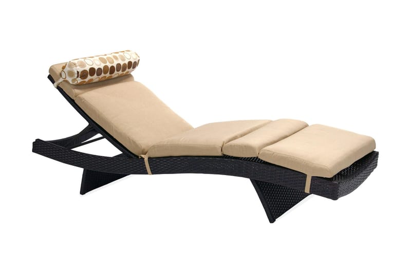 Solstol STELLA med pute 200x655xH33 mørkebrun, undefined