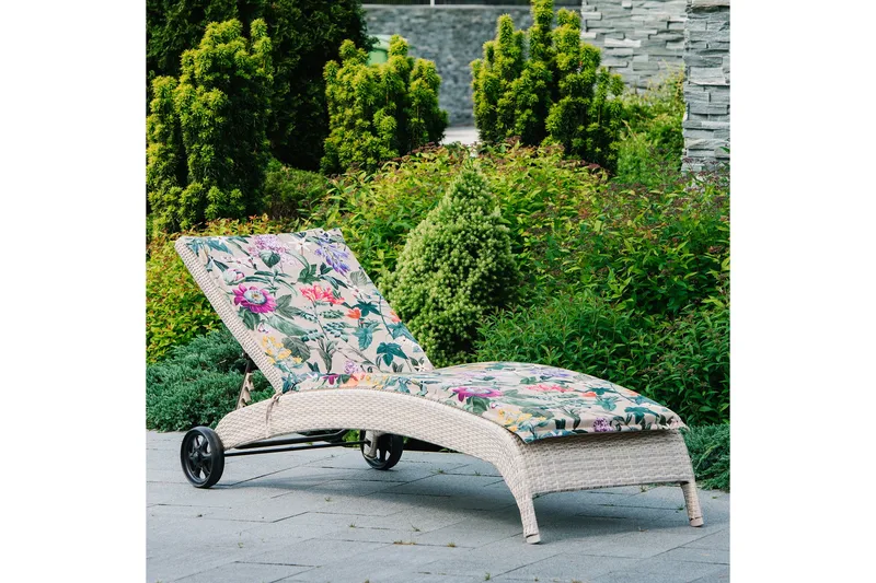 Solstol WICKER 73x196x99cm beige - Hagemøbler - Stoler & Lenestoler - Solstoler