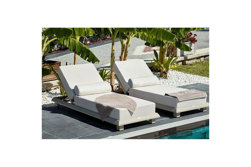 Solstol Taharoa Beige - Beige - Hagemøbler - Stoler & Lenestoler - Solseng & solvogner