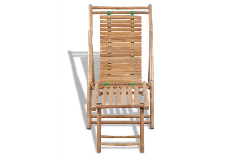 Utendørs fluktstol med fotstøtte bambus - Bambus - Solstoler