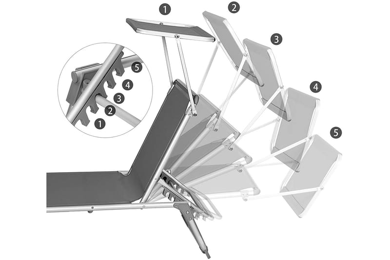 SONGMICS Solseng 193 cm - Songmics - Hagemøbler - Stoler & Lenestoler - Solstoler