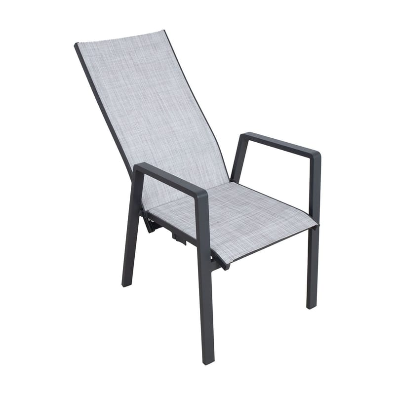 Stol HOME4YOU Casper grå - Grå - Hagemøbler - Stoler & Lenestoler - Posisjonsstol