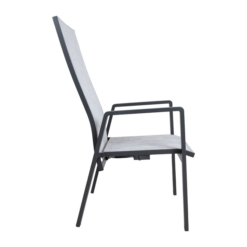 Stol HOME4YOU Casper grå - Grå - Hagemøbler - Stoler & Lenestoler - Posisjonsstol