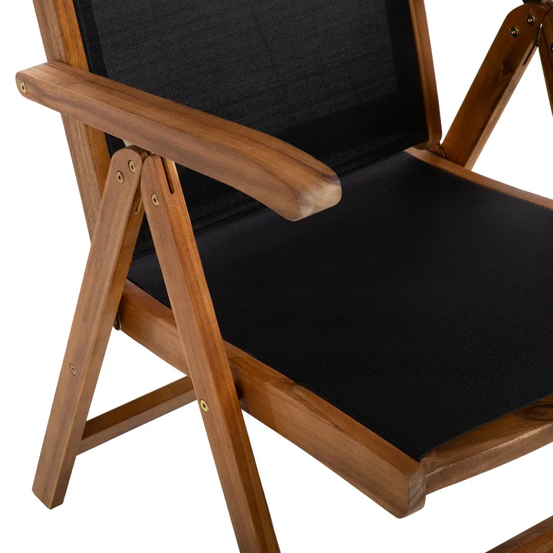 Stol HOME4YOU Fabiola Svart - Svart - Hagemøbler - Stoler & Lenestoler - Posisjonsstol