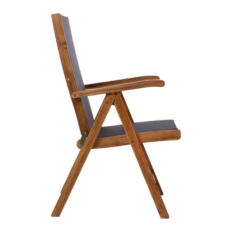 Stol HOME4YOU Fabiola Svart - Svart - Hagemøbler - Stoler & Lenestoler - Posisjonsstol