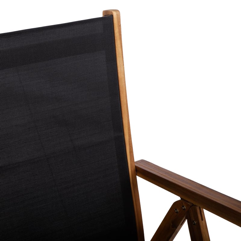 Stol HOME4YOU Fabiola Svart - Svart - Hagemøbler - Stoler & Lenestoler - Posisjonsstol