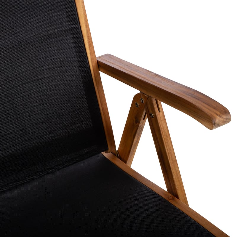 Stol HOME4YOU Fabiola Svart - Svart - Hagemøbler - Stoler & Lenestoler - Posisjonsstol